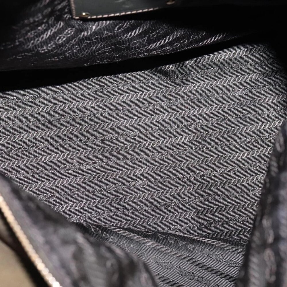 PRADA Boston Bag Nylon Khaki Gold Auth bs21678 - Picture 9 of 16